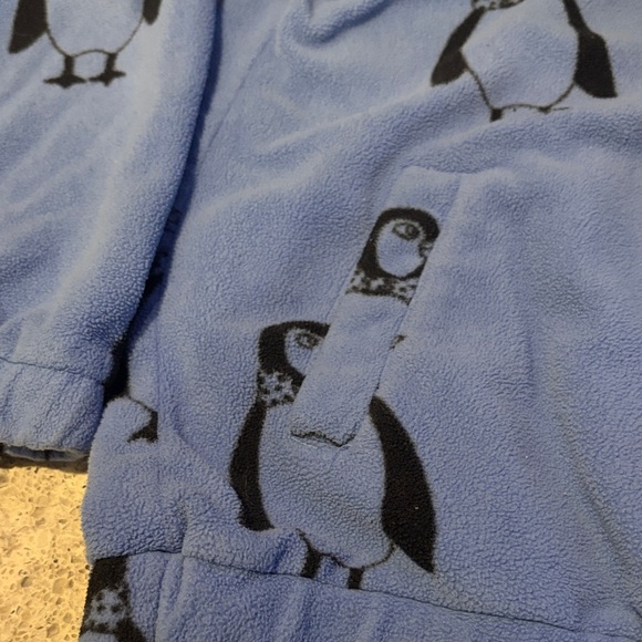Mini Rodini Blue Penguin Fleece Matching Set - Picture 3 of 5